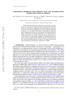 Variational Inference for Additive Main and Multiplicative Interaction
  Effects Models