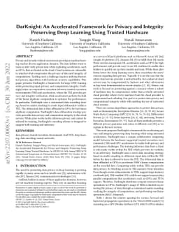 DarKnight: An Accelerated Framework for Privacy and Integrity Preserving
  Deep Learning Using Trusted Hardware