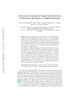 End-to-end Learning for Image-based Detection of Molecular Alterations
  in Digital Pathology