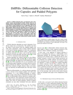 DiffPills: Differentiable Collision Detection for Capsules and Padded
  Polygons