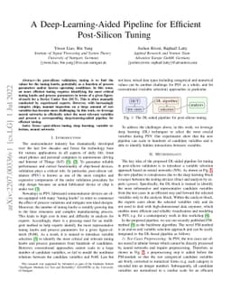A Deep-Learning-Aided Pipeline for Efficient Post-Silicon Tuning