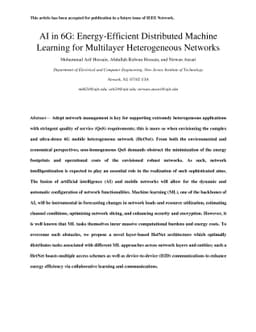 AI in 6G: Energy-Efficient Distributed Machine Learning for Multilayer
  Heterogeneous Networks