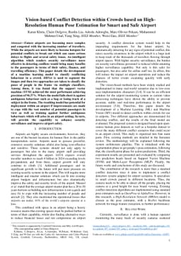 Vision-based Conflict Detection within Crowds based on High-Resolution
  Human Pose Estimation for Smart and Safe Airport
