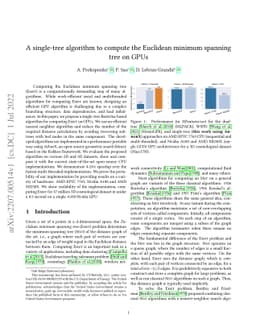 A single-tree algorithm to compute the Euclidean minimum spanning tree
  on GPUs