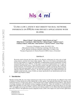 Ultra-low latency recurrent neural network inference on FPGAs for
  physics applications with hls4ml
