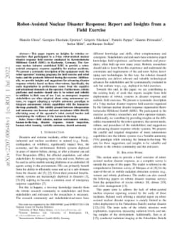 Robot-Assisted Nuclear Disaster Response: Report and Insights from a
  Field Exercise