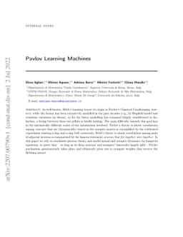 Pavlov Learning Machines