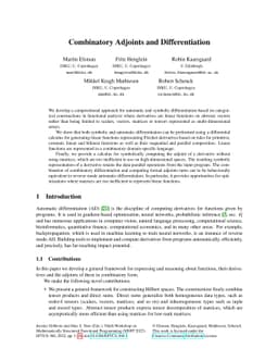 Combinatory Adjoints and Differentiation
