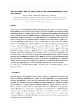 Digital-twin-enhanced metal tube bending forming real-time prediction
  method based on Multi-source-input MTL