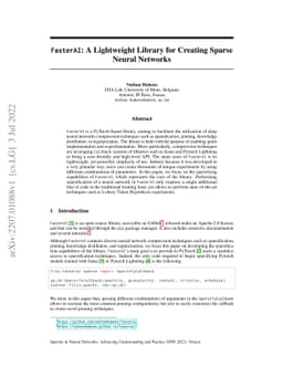 FasterAI: A Lightweight Library for Creating Sparse Neural Networks