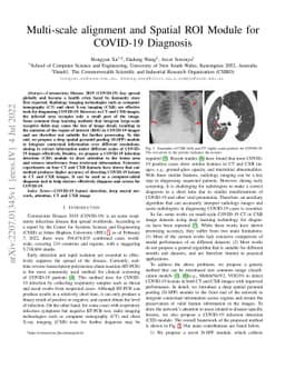 Multi-scale alignment and Spatial ROI Module for COVID-19 Diagnosis