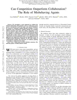 Can Competition Outperform Collaboration? The Role of Misbehaving Agents