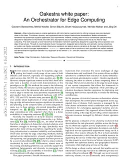 Oakestra white paper: An Orchestrator for Edge Computing
