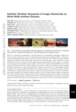 Aesthetic Attribute Assessment of Images Numerically on Mixed
  Multi-attribute Datasets