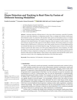 Drone Detection and Tracking in Real-Time by Fusion of Different Sensing
  Modalities
