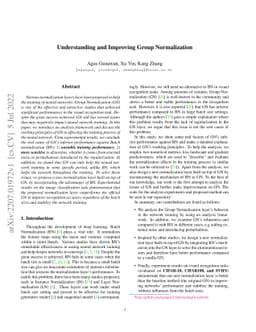 Understanding and Improving Group Normalization