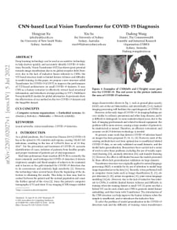 CNN-based Local Vision Transformer for COVID-19 Diagnosis