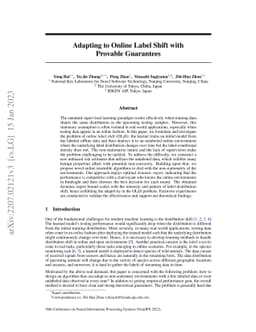 Adapting to Online Label Shift with Provable Guarantees