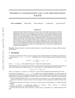 Numerical considerations and a new implementation for ICS