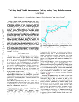 Tackling Real-World Autonomous Driving using Deep Reinforcement Learning