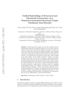 Unified Embeddings of Structural and Functional Connectome via a
  Function-Constrained Structural Graph Variational Auto-Encoder