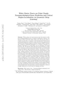 White Matter Tracts are Point Clouds: Neuropsychological Score
  Prediction and Critical Region Localization via Geometric Deep Learning