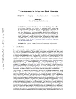 Transformers are Adaptable Task Planners
