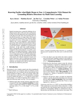Knowing Earlier what Right Means to You: A Comprehensive VQA Dataset for
  Grounding Relative Directions via Multi-Task Learning
