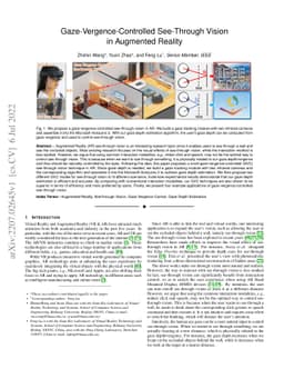 Gaze-Vergence-Controlled See-Through Vision in Augmented Reality