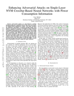 Enhancing Adversarial Attacks on Single-Layer NVM Crossbar-Based Neural
  Networks with Power Consumption Information