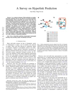 A Survey on Hyperlink Prediction