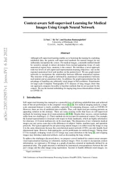 Context-aware Self-supervised Learning for Medical Images Using Graph
  Neural Network