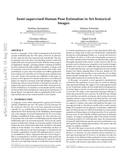 Semi-supervised Human Pose Estimation in Art-historical Images