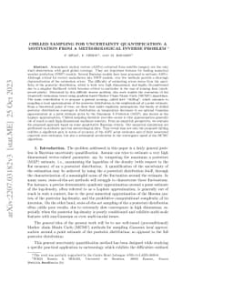 Chilled Sampling for Uncertainty Quantification: A Motivation From A
  Meteorological Inverse Problem