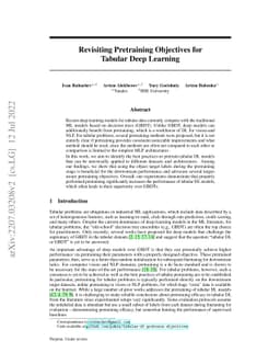 Revisiting Pretraining Objectives for Tabular Deep Learning