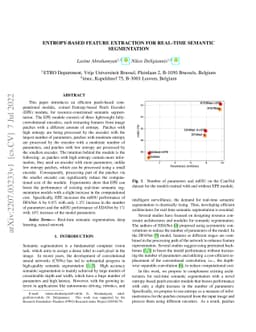 Entropy-Based Feature Extraction For Real-Time Semantic Segmentation