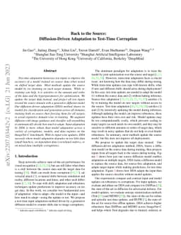 Back to the Source: Diffusion-Driven Test-Time Adaptation