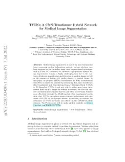 TFCNs: A CNN-Transformer Hybrid Network for Medical Image Segmentation