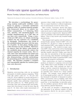 Finite-rate sparse quantum codes aplenty