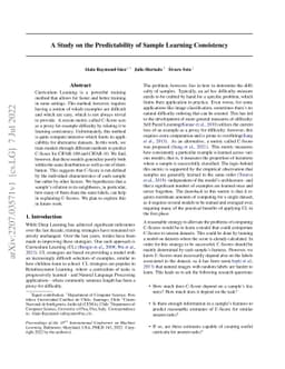 A Study on the Predictability of Sample Learning Consistency