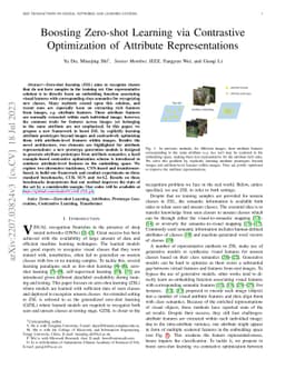 Boosting Zero-shot Learning via Contrastive Optimization of Attribute
  Representations