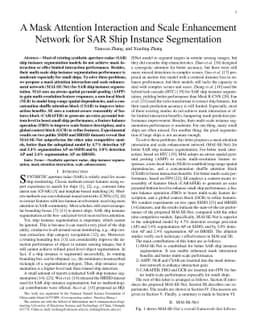 A Mask Attention Interaction and Scale Enhancement Network for SAR Ship
  Instance Segmentation