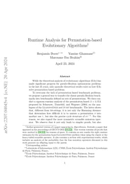 Runtime Analysis for Permutation-based Evolutionary Algorithms