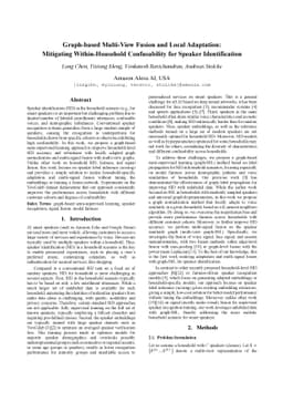 Graph-based Multi-View Fusion and Local Adaptation: Mitigating
  Within-Household Confusability for Speaker Identification