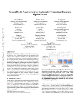TensorIR: An Abstraction for Automatic Tensorized Program Optimization