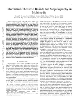 Information-Theoretic Bounds for Steganography in Multimedia