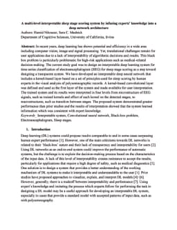 A multi-level interpretable sleep stage scoring system by infusing
  experts' knowledge into a deep network architecture