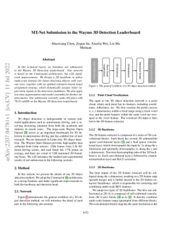 MT-Net Submission to the Waymo 3D Detection Leaderboard