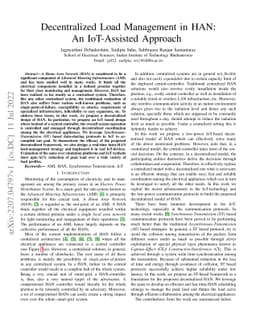 Decentralized Load Management in HAN: An IoT-Assisted Approach