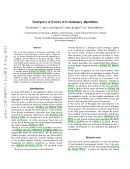 Emergence of Novelty in Evolutionary Algorithms